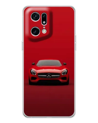 Чехол для OPPO Find X5 Pro с картинкой «Красный Mercedes AMG»