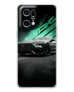 Чехол для OPPO Find X5 Pro с картинкой «Темный Mercedes AMG»