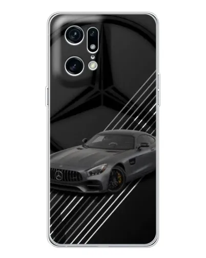 Чехол для OPPO Find X5 Pro с картинкой «Mercedes AMG — графика»