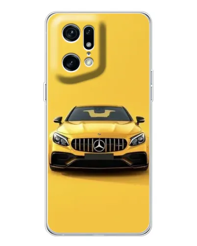 Чехол для OPPO Find X5 Pro с картинкой «Желтый Mercedes GT»