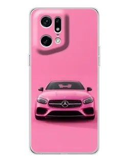 Чехол для OPPO Find X5 Pro с картинкой «Розовый Mercedes AMG»