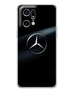 Чехол для OPPO Find X5 Pro с картинкой «Mercedes на металле»