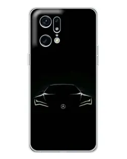 Чехол для OPPO Find X5 Pro с картинкой «Mercedes — силуэт авто»