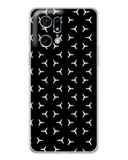Чехол для OPPO Find X5 Pro с картинкой «Mercedes паттерн звезд»