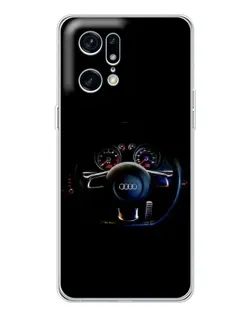 Чехол для OPPO Find X5 Pro с картинкой «Салон Audi — руль» Чехол для OPPO Find X5 Pro с картинкой «Салон Audi — руль»