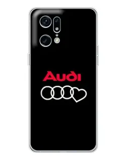Чехол для OPPO Find X5 Pro с картинкой «Логотип Audi Heart»