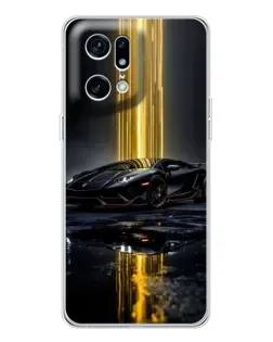 Чехол для OPPO Find X5 Pro с картинкой «Ночной Lamborghini драйв»