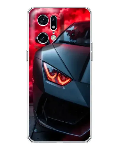 Чехол для OPPO Find X5 Pro с картинкой «Lamborghini красное сияние»