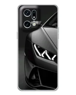 Чехол для OPPO Find X5 Pro с картинкой «Lamborghini фары детализация»
