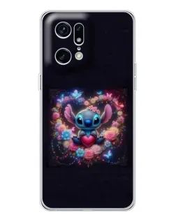 Чехол для OPPO Find X5 Pro с картинкой «Stitch в цветах» Чехол для OPPO Find X5 Pro с картинкой «Stitch в цветах»