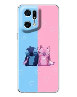 Чехол для OPPO Find X5 Pro с картинкой «Stitch и Angel Love» Чехол для OPPO Find X5 Pro с картинкой «Stitch и Angel Love»