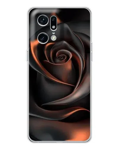 Чохол для OPPO Find X5 Pro з картинкою «Шовкова чорна троянда»