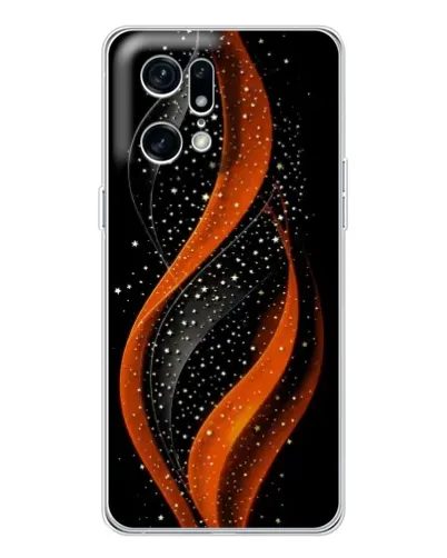Чехол для OPPO Find X5 Pro с картинкой «Огненная звездная волна»