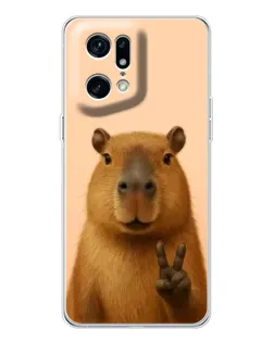 Чехол для OPPO Find X5 Pro с картинкой «Капибара виктория»