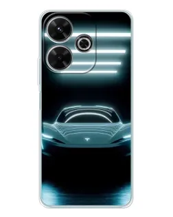 Чехол для OPPO K13 Turbo Pro с картинкой «Tesla в неоне»