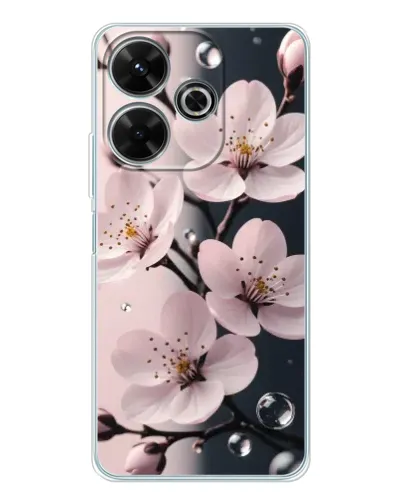 Чехол для OPPO K13 Turbo Pro с картинкой «Нежная сакура и капли» Чехол для OPPO K13 Turbo Pro с картинкой «Нежная сакура и капли»