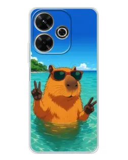 Чехол для OPPO K13 Turbo Pro с картинкой «Морская капибара» Чехол для OPPO K13 Turbo Pro с картинкой «Морская капибара»
