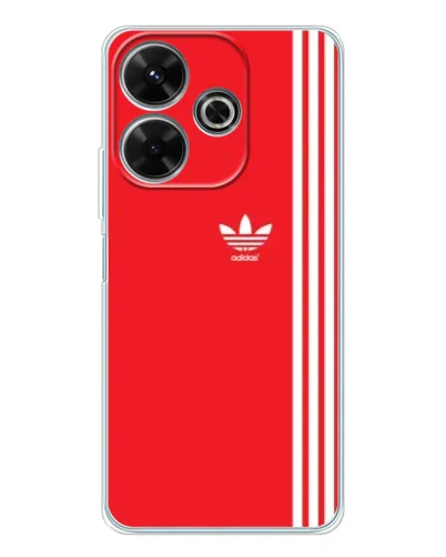 Чехол для OPPO K13 Turbo с картинкой «Красный минимализм Adidas»