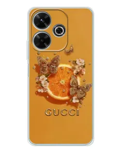 Чохол для OPPO K13 Turbo з картинкою «Gucci — золоті метелики» Чохол для OPPO K13 Turbo з картинкою «Gucci — золоті метелики»