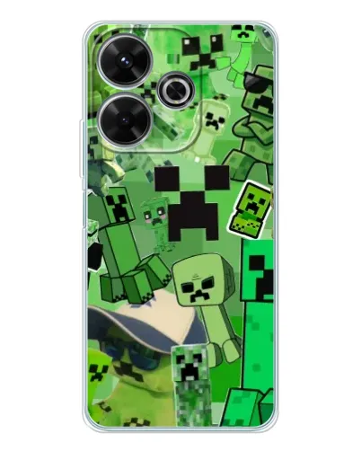 Чехол для OPPO K13 Turbo с картинкой «Криперы Minecraft» Чехол для OPPO K13 Turbo с картинкой «Криперы Minecraft»