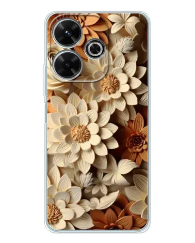Чехол для OPPO K13 Turbo с картинкой «Бежевый флористический декор» Чехол для OPPO K13 Turbo с картинкой «Бежевый флористический декор»