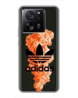 Чехол для OPPO K13s с картинкой «Оранжевый дым Adidas»