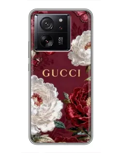 Чехол для OPPO K13s с картинкой «Gucci — бордовые розы»