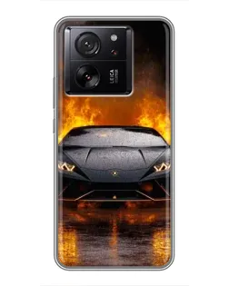 Чехол для OPPO K13s с картинкой «Lamborghini в огне»