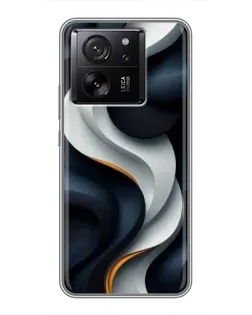 Чехол для OPPO K13s с картинкой «Объемные черно-белые ленты»