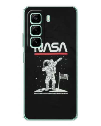 Чехол для OPPO K13x 5G с картинкой «NASA — шагаем по Луне»
