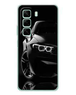 Чехол для OPPO K13x 5G с картинкой «Черная BMW — профиль»