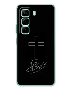 Чехол для OPPO K13x 5G с картинкой «Графический крест Jesus»