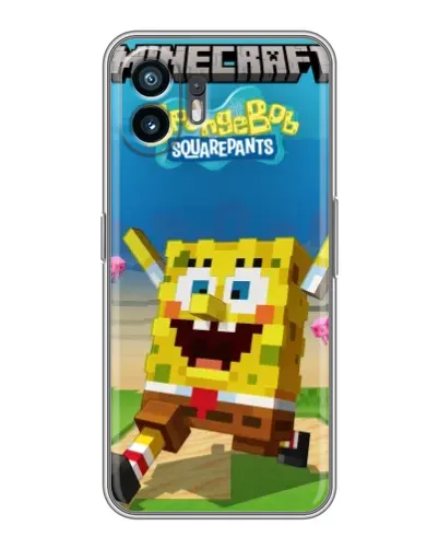 Чохол для OPPO K14x з картинкою «Губка Боб Minecraft» Чохол для OPPO K14x з картинкою «Губка Боб Minecraft»
