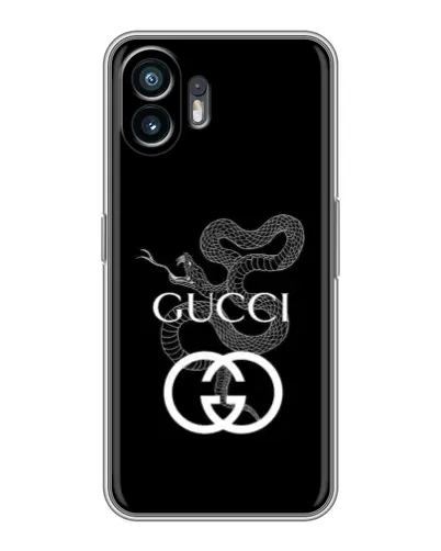 Чехол для OPPO K15 с картинкой «Gucci — серебряная змея»