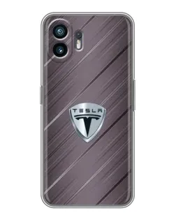 Чехол для OPPO K15 с картинкой «Металлическая текстура Tesla»