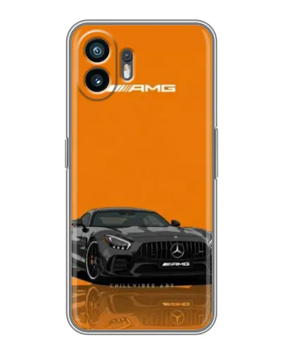 Чехол для OPPO K15 с картинкой «Оранжевый Mercedes AMG»