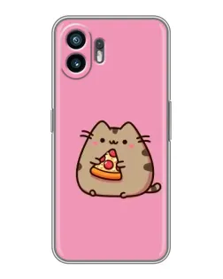 Чехол для OPPO K15 с картинкой «Пушин с пиццей»