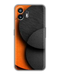 Чехол для OPPO K15 с картинкой «Геометрия оранжевых кругов»