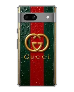 Чехол для OPPO K15s с картинкой «Gucci — фирменная полоса и золото»