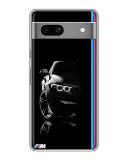 Чехол для OPPO K15s с картинкой «Силуэт BMW в темноте»