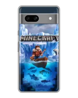 Чехол для OPPO K15s с картинкой «Minecraft ледяной мир»