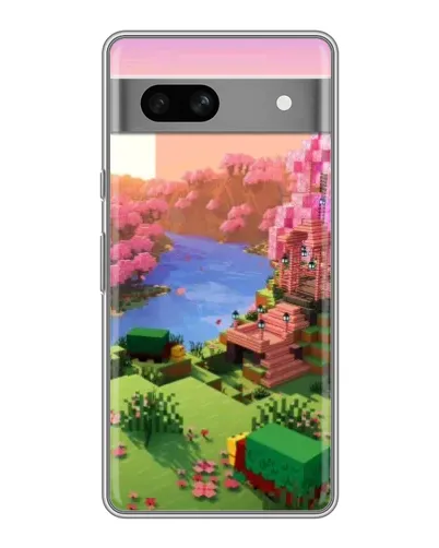Чохол для OPPO K15s з картинкою «Рожеве дерево Minecraft»