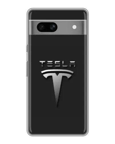 Чохол для OPPO K15s з картинкою «Сталевий логотип Tesla»