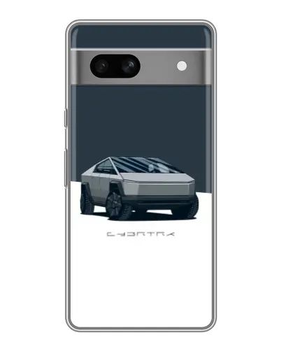 Чохол для OPPO K15s з картинкою «Сріблястий Cybertruck Tesla»