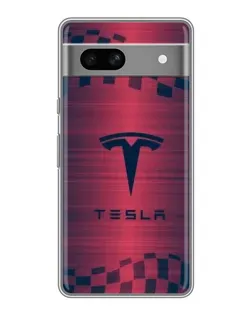 Чехол для OPPO K15s с картинкой «Тесла красный карбон»