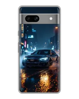 Чехол для OPPO K15s с картинкой «Ночной город и Audi»