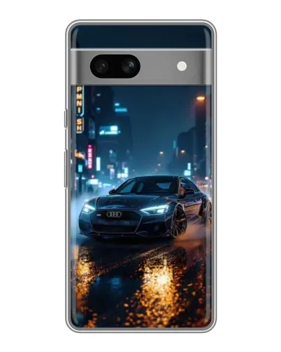 Чохол для OPPO K15s з картинкою «Нічне місто та Audi»