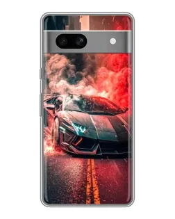 Чехол для OPPO K15s с картинкой «Lamborghini красный дым»