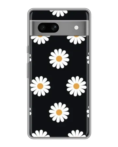 Чохол для OPPO K15s з картинкою «Ромашки на чорному»