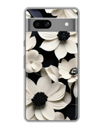 Чохол для OPPO K15s з картинкою «Об'ємні білі квіти»